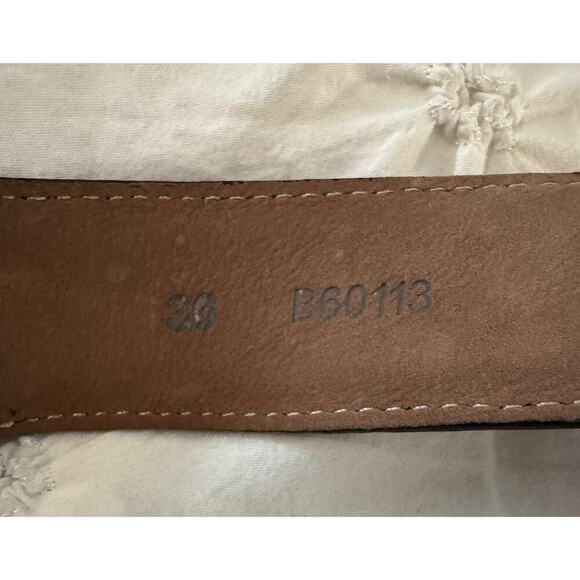 Vintage Brighton Leather Belt Charms Embellished Black Silvertone Links 90s - Picture 8 of 9